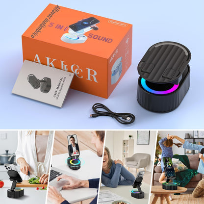 SOPORTE INDUCTION CON PARLANTE RGB